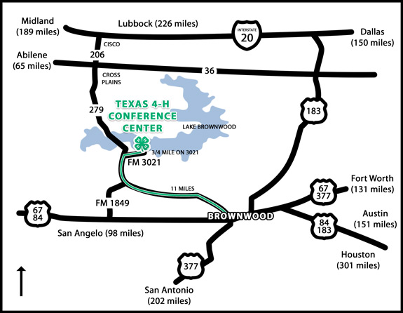 Location Driving Directions Map Texas 4-H Center