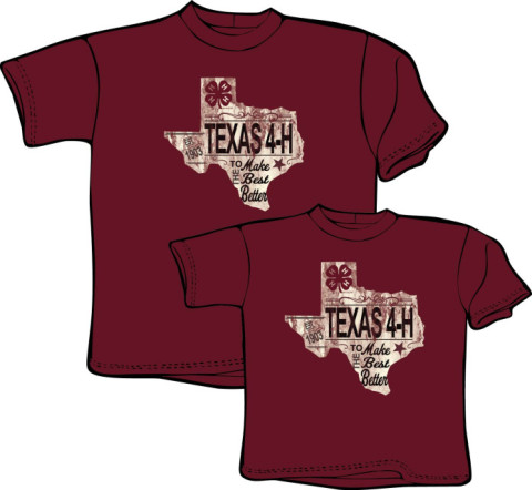 Texas 4-H Garnet t-shirt
