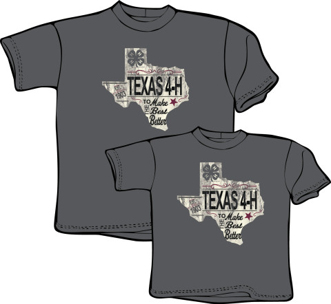 Texas 4-H Dark Heather t-shirt